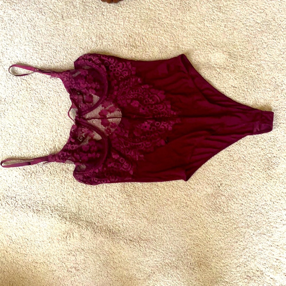 Burgundy one piece